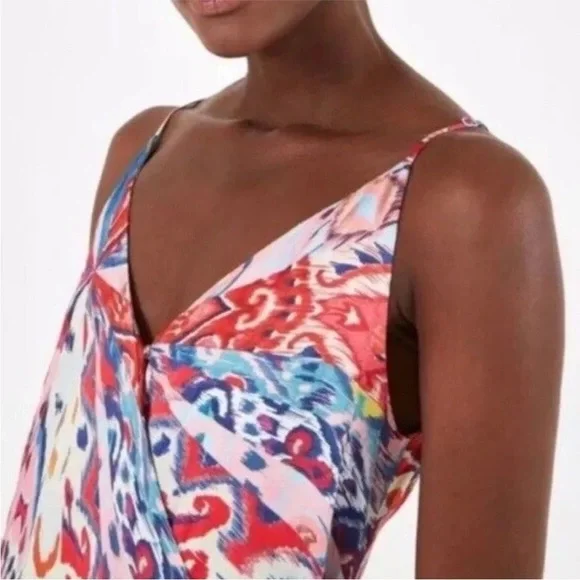 Farm Rio Crepe Boboikat Mini Wrap Mini Dress in Multi - Picture 2 of 13